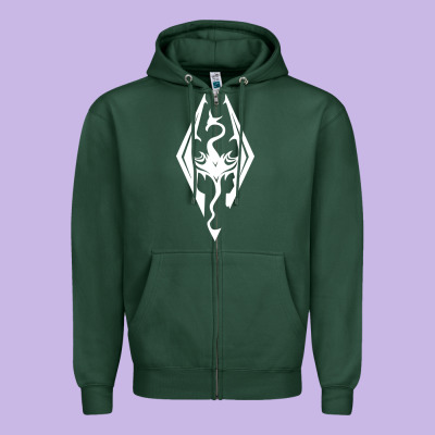 Skyrim Elder Zipper Hoodie Designed By Artisfamous