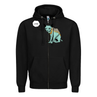 Black lying cat Zipper Hoodie - artisFamous