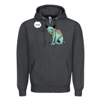 Smoke lying cat Zipper Hoodie - artisFamous