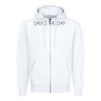 White Saves The Day Zipper Hoodie - artisFamous