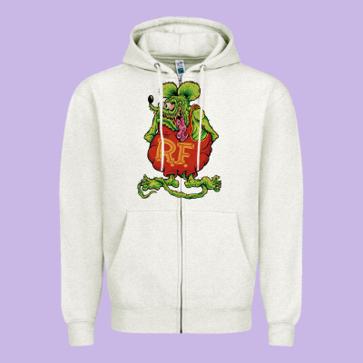 Classic Rat Fink Zipper Hoodie Designed By Artisfamous
