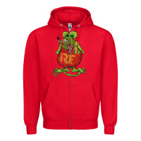 Red classic rat fink Zipper Hoodie - artisFamous
