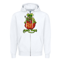 White classic rat fink Zipper Hoodie - artisFamous