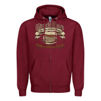 Burgundy mutton lettuce and tomato Zipper Hoodie - artisFamous