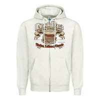 Oatmeal Heather mutton lettuce and tomato Zipper Hoodie - artisFamous