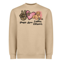Mushroom peace love golden retriever Heavyweight Sweatshirt - JahusDesignShop