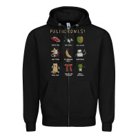 Black palindromes! Zipper Hoodie - artisFamous
