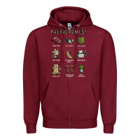 Burgundy palindromes! Zipper Hoodie - artisFamous