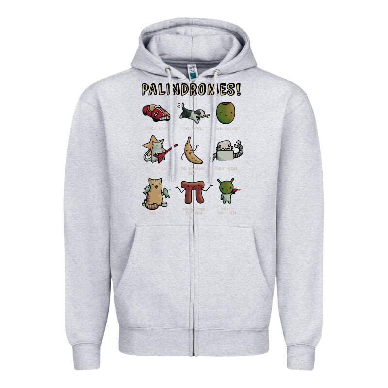 Palindromes! Zipper Hoodie by artisFamous | Teevron