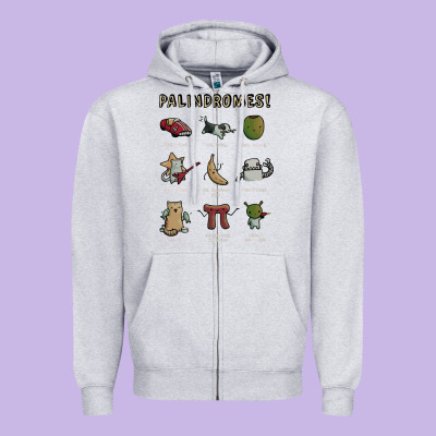 Palindromes! Zipper Hoodie Designed By Artisfamous