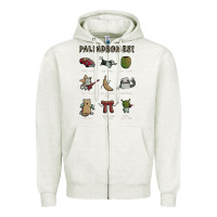 Oatmeal Heather palindromes! Zipper Hoodie - artisFamous
