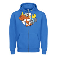 True Royal Vintage Rocky And Bullwinkle Zipper Hoodie - artisFamous