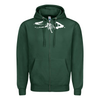 Sports Green staind new Zipper Hoodie - artisFamous