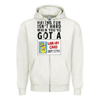 Oatmeal Heather arthur library card classic rachelrae09 Zipper Hoodie - artisFamous