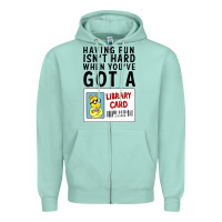 Seafoam arthur library card classic rachelrae09 Zipper Hoodie - artisFamous