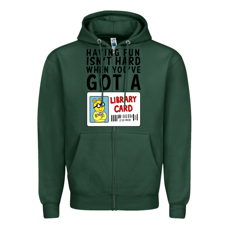 Arthur Library Card Classic Rachelrae09 Zipper Hoodie by artisFamous | Teevron
