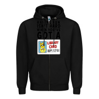 Black arthur library card classic rachelrae09 Zipper Hoodie - artisFamous