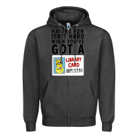 Charcoal Heather arthur library card classic rachelrae09 Zipper Hoodie - artisFamous