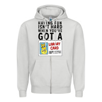 Dove Grey arthur library card classic rachelrae09 Zipper Hoodie - artisFamous