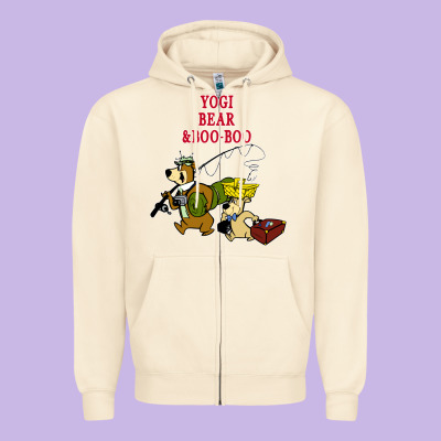 Yogi Bear & Boo Boo Zipper Hoodie Designed By Artisfamous