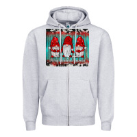 Heather Grey merry christmas gnomies tumbler Zipper Hoodie - JahusDesignShop