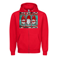 Red merry christmas gnomies tumbler Zipper Hoodie - JahusDesignShop
