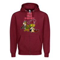 Burgundy yogi bear & boo boo Zipper Hoodie - artisFamous