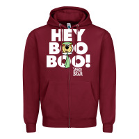 Burgundy yogi bear Zipper Hoodie - artisFamous
