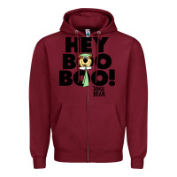 Burgundy yogi bear Zipper Hoodie - artisFamous