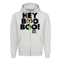 Dove Grey yogi bear Zipper Hoodie - artisFamous