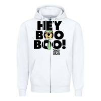 White yogi bear Zipper Hoodie - artisFamous