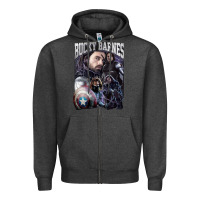 Charcoal Heather bucky barnes a hero Zipper Hoodie - artisFamous
