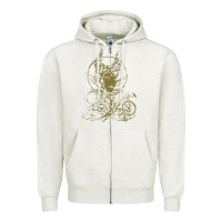 Oatmeal Heather sleeping beauty maleficent crow branchesy Zipper Hoodie - artisFamous