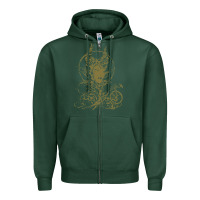 Sports Green sleeping beauty maleficent crow branchesy Zipper Hoodie - artisFamous