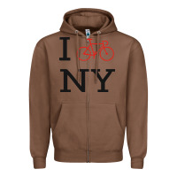 Chestnut i bike ny funny bike Zipper Hoodie - artisFamous
