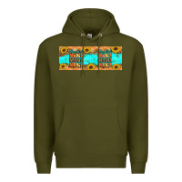 Army Green Thankful mama mama mama Premium Hoodie - Artiststas