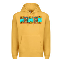 Mustard Thankful mama mama mama Premium Hoodie - Artiststas
