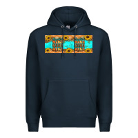 Navy Thankful mama mama mama Premium Hoodie - Artiststas
