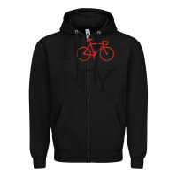 Black i bike ny funny bike Zipper Hoodie - artisFamous