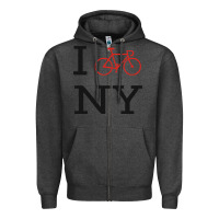 Charcoal Heather i bike ny funny bike Zipper Hoodie - artisFamous