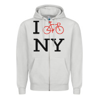 Dove Grey i bike ny funny bike Zipper Hoodie - artisFamous