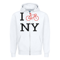 White i bike ny funny bike Zipper Hoodie - artisFamous