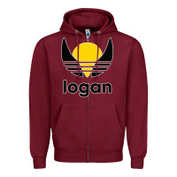 Burgundy logan Zipper Hoodie - artisFamous