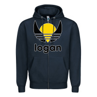 Navy logan Zipper Hoodie - artisFamous