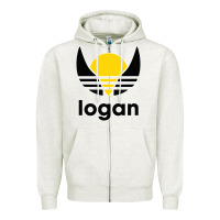 Oatmeal Heather logan Zipper Hoodie - artisFamous