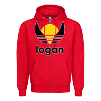 Red logan Zipper Hoodie - artisFamous
