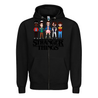 Black stranger kids Zipper Hoodie - artisFamous