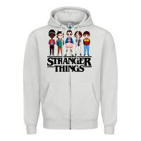 Dove Grey stranger kids Zipper Hoodie - artisFamous