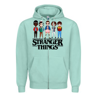 Seafoam stranger kids Zipper Hoodie - artisFamous