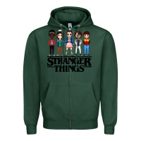 Sports Green stranger kids Zipper Hoodie - artisFamous